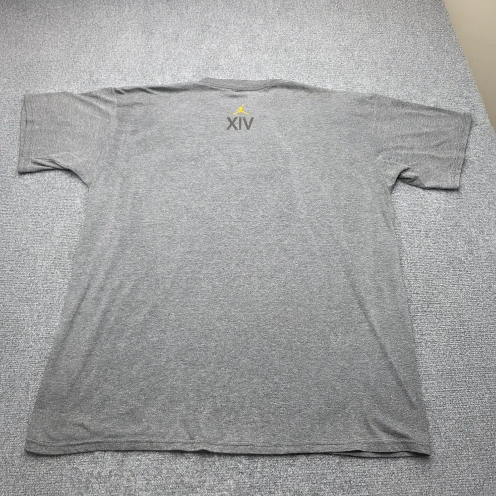 Jordan Air Jordan 14 Retro Graphic Tee Mens XXL Grey Heather Short Sleeve Shirt
